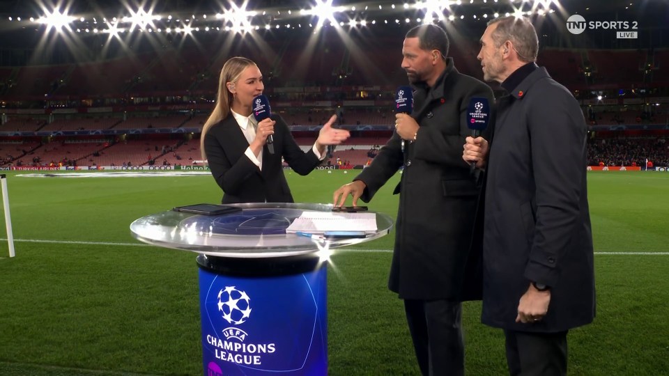 The host was joined by Rio Ferdinand and Martin Keown