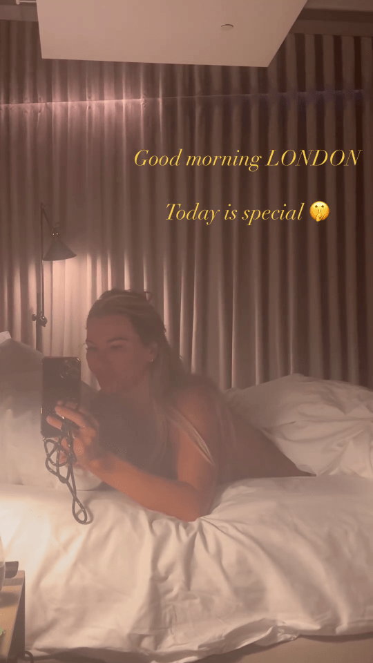 Christine McGuinness filmed herself in bed before a new shoot