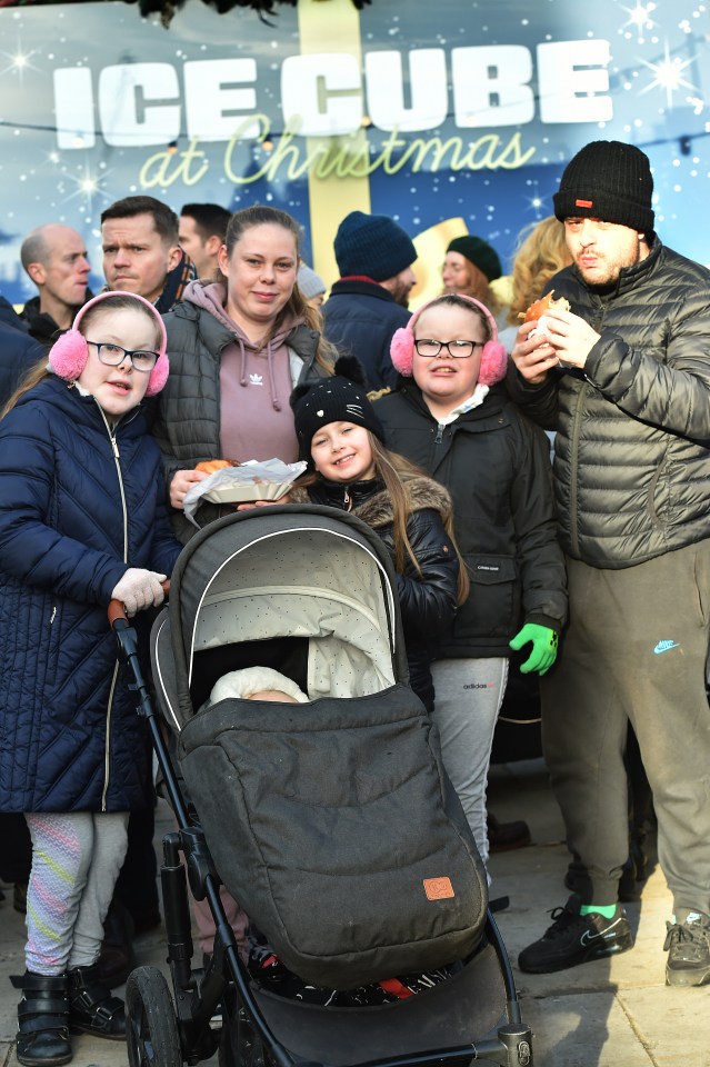 Families have been tucking into £17 burgers at the Millennium Square event