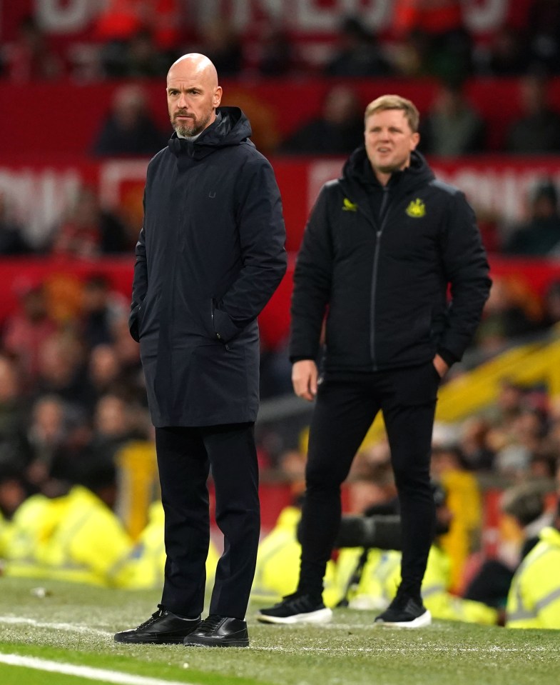 Erik ten Hag and Eddie Howe cast wildly different figures