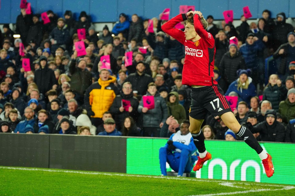 Garnacho not only copied a famous Wayne Rooney goal he aped the celebration of another United legend inRonaldo