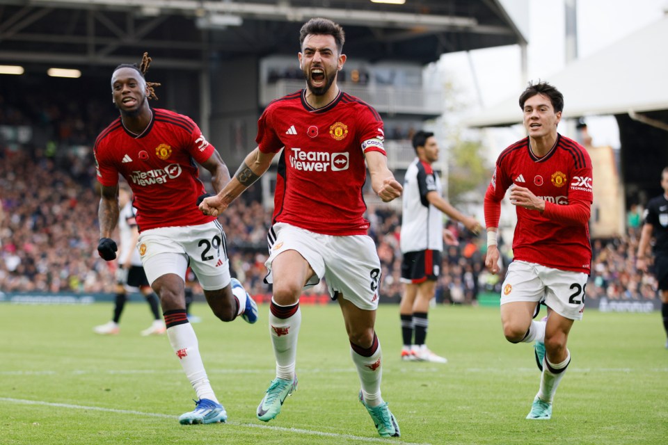 Bruno Fernandes scored a late winner at Fulham to get Ten Hag to 50 wins