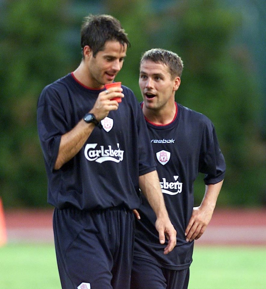 Michael and Jamie played together for Liverpool in the 90s