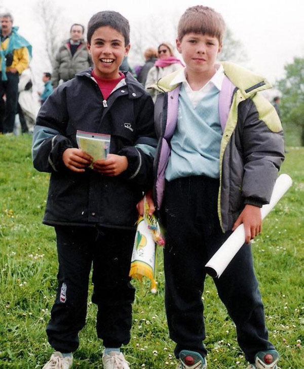 A photo of young Mikel Arteta left and Xabi Alonso has gone viral