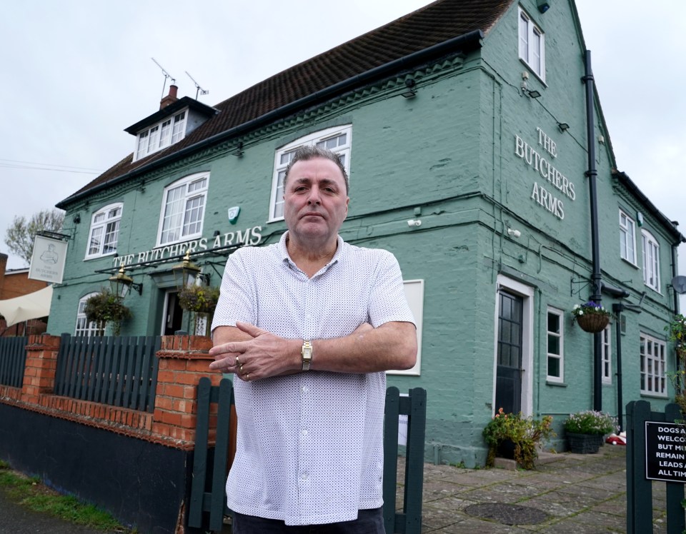 Landlord Brian Ogden says he was forced to offload the Butchers Arms to a bar chain after almost going bust