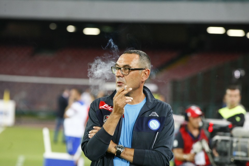 Maurizio Sarri is known as a chain-smoker