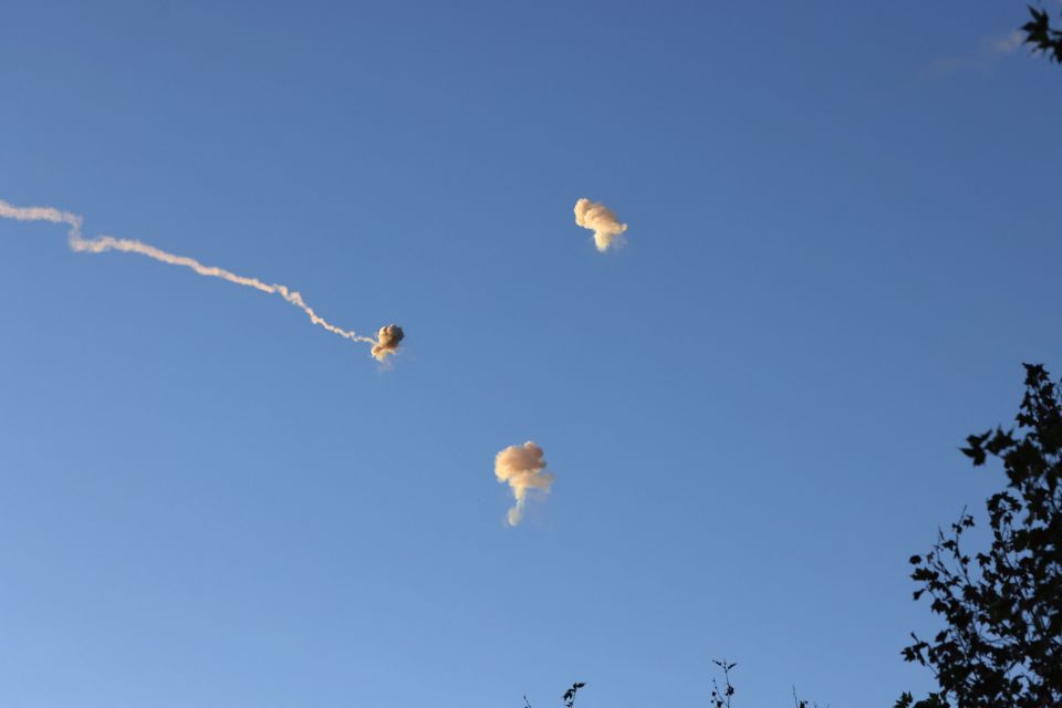 Lebanese rockets were intercepted by Israel's Iron Dome missile defence system