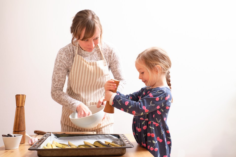 Dr Laura says: 'Encourage things like shopping for the ingredients and cooking together, and being outside by going on walks or cycling as a family'