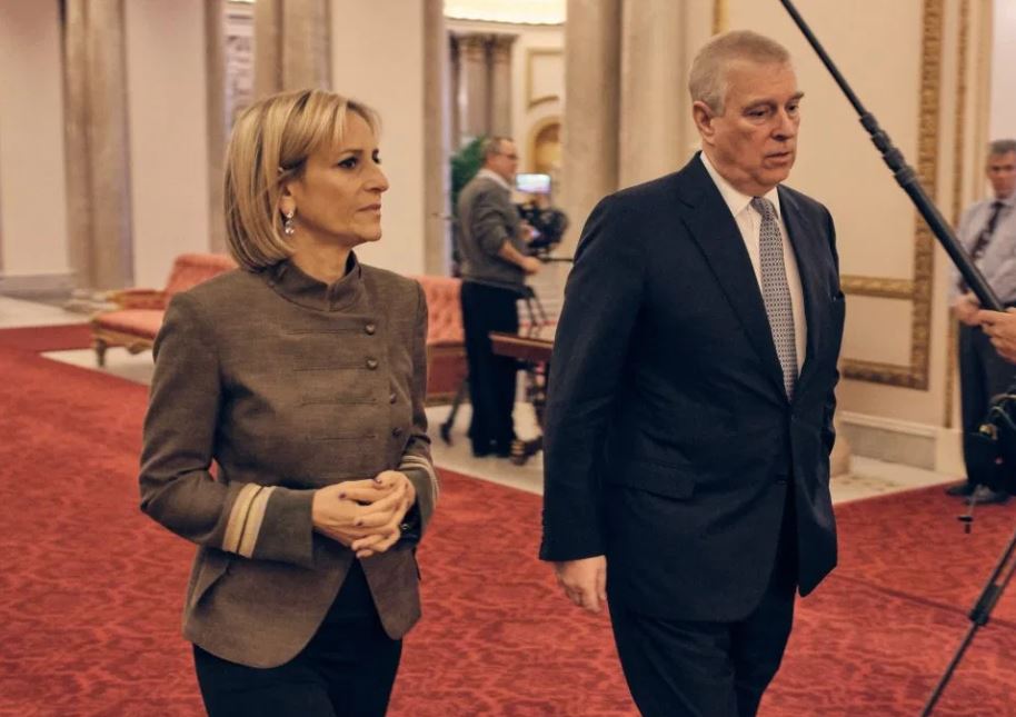 Emily Maitlis with Prince Andrew before the infamous interview