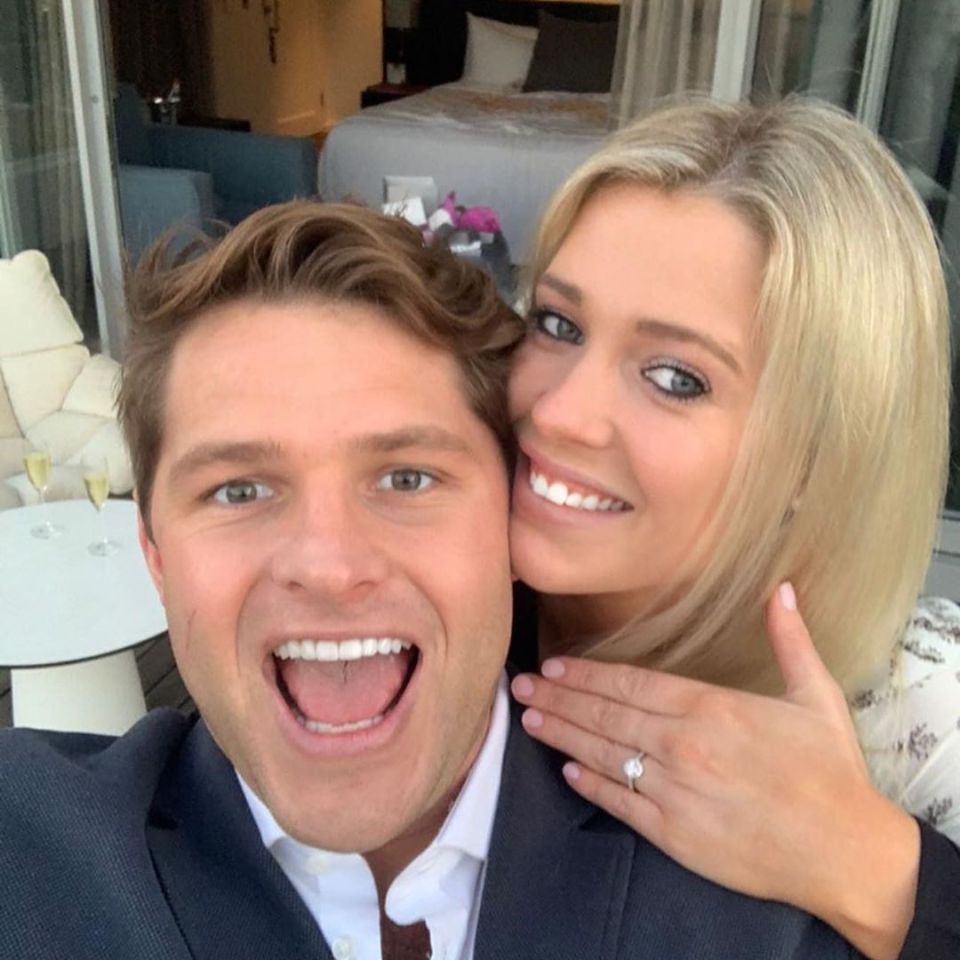 Lady Amelia Spencer pictured alongside Greg Mallett following a romantic proposal in South Africa