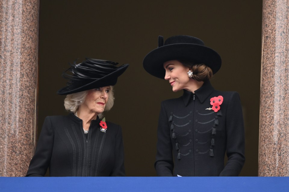 Queen Camilla and Princess Kate shared a sweet glance as the service was underway