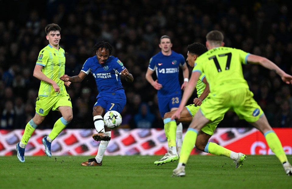 Raheem Sterling settled Chelsea fans’ nerves with his sides second goal