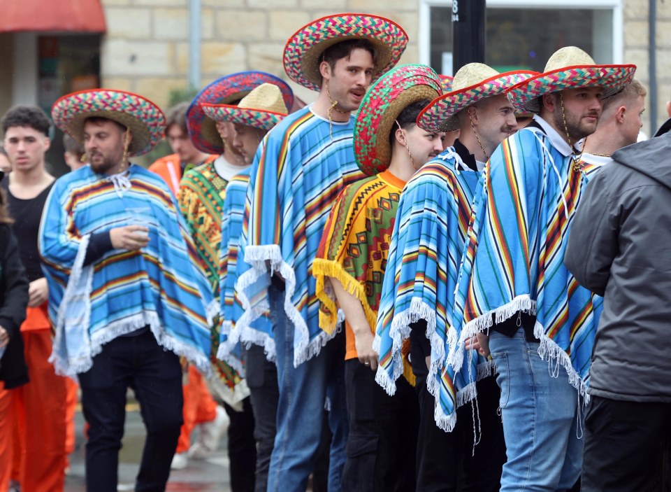 Punters donned everything from nuns outfits to Trump masks and Sombreros