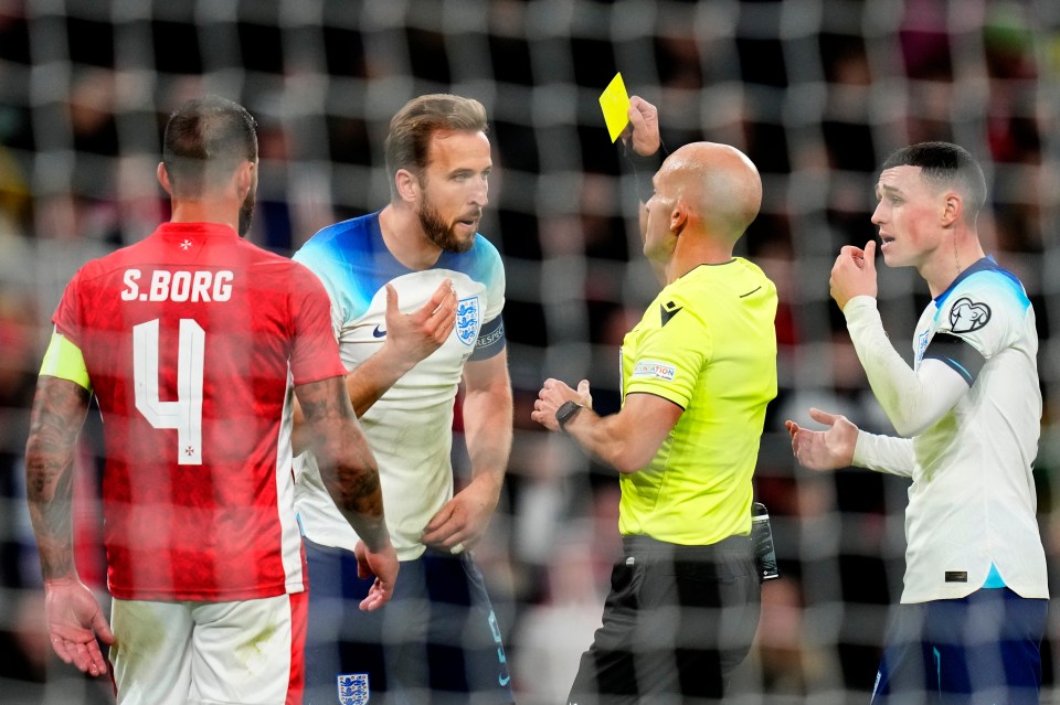 The Bayern Munich man fumed as he was shown a yellow card