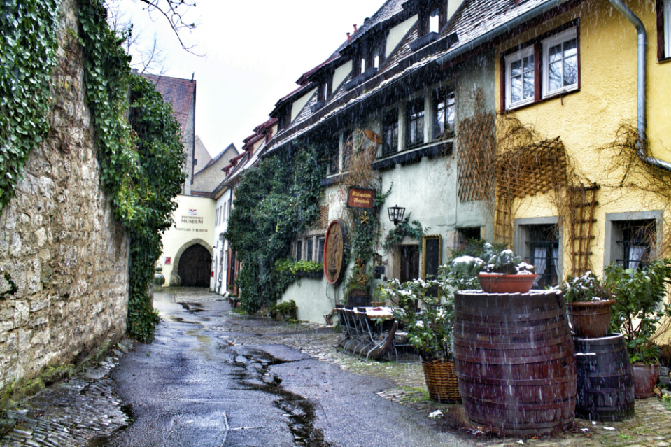 Rothenburg is famous for its Christmas architecture