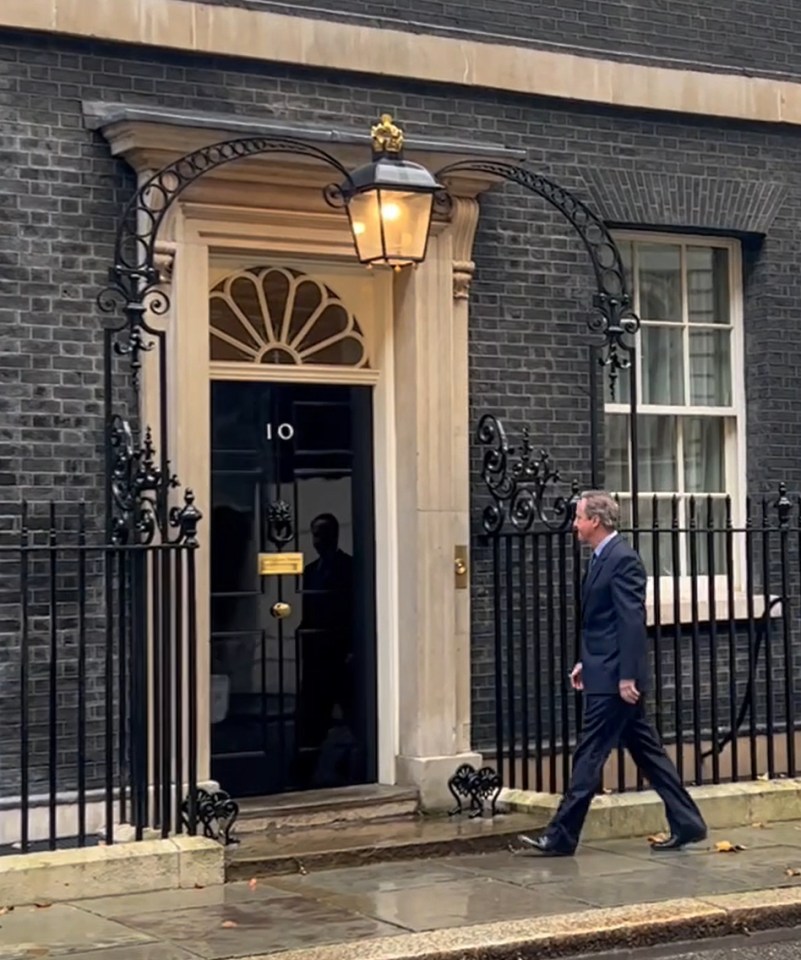 David Cameron entering No.10 this morning