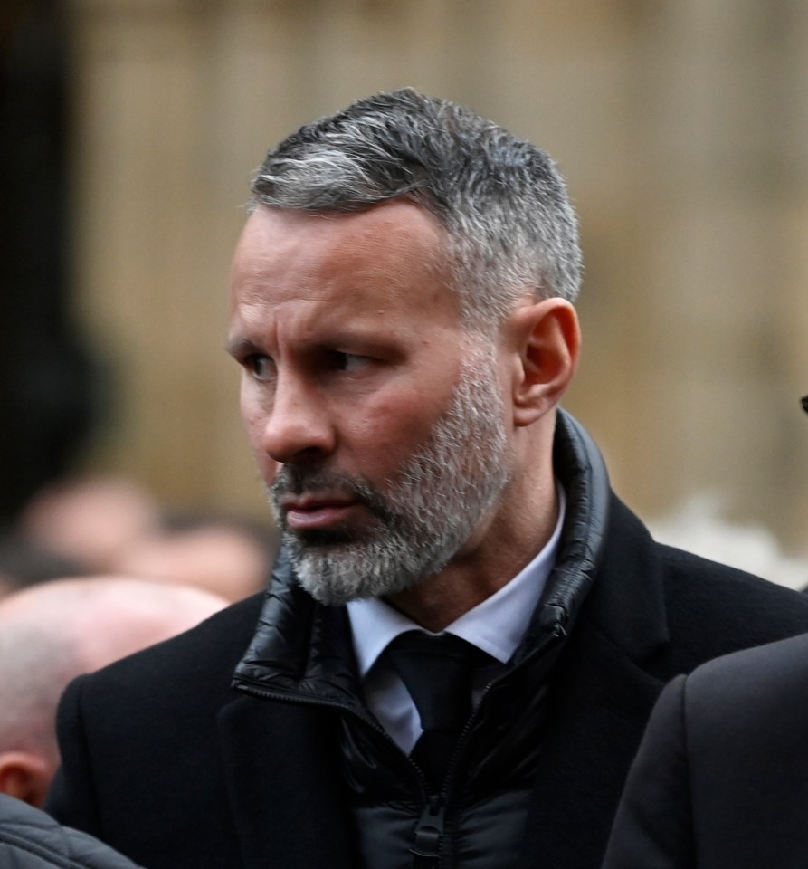 United legend Ryan Giggs outside Manchester Cathedral