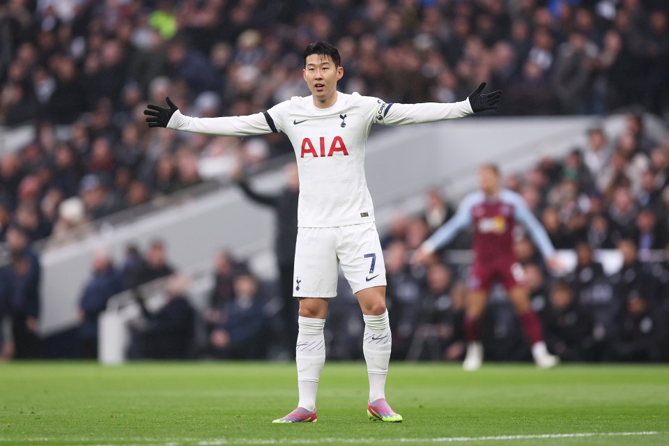 Tottenham captain Son Heung-Min was among the players sporting a black armband