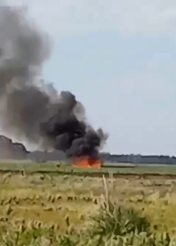 A jet has crashed killing its two passengers