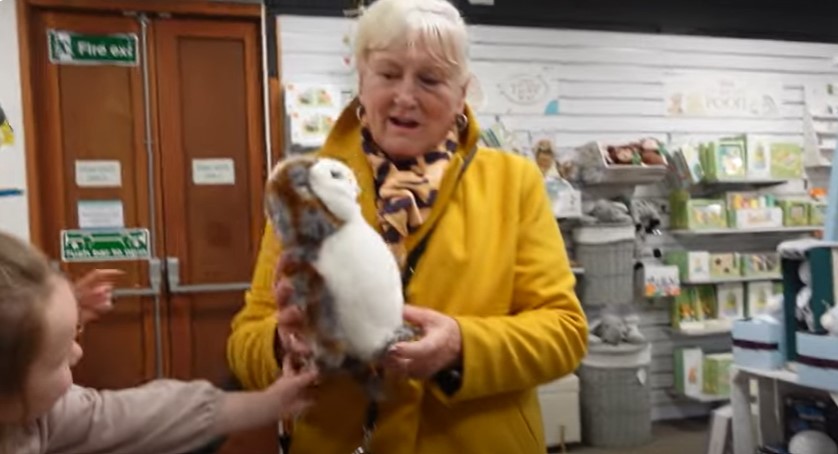 She was looking at the Christmas decorations in the local garden nursery