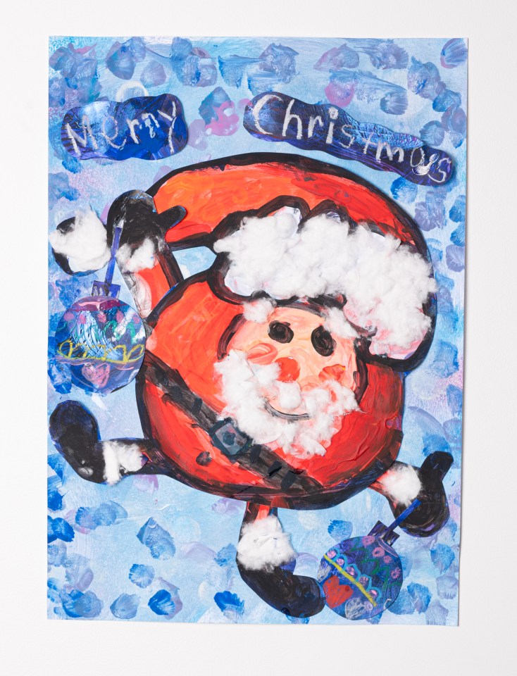 Veronica, 5, was our youngest winner and painted a ­picture of Father Christmas to cheer up other children