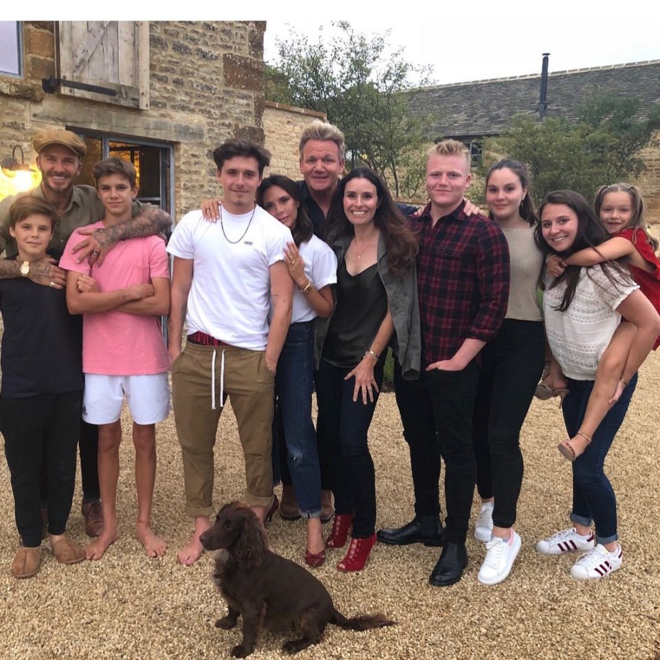 The Beckhams join the Ramsay family celebrating Tana's birthday in 2018