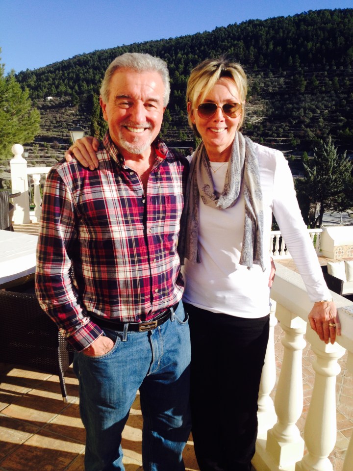 Terry with Yvette Bazire at their Hotel La Escondida in Alicante, Spain