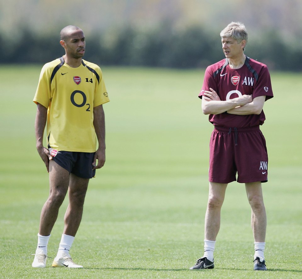 Thierry Henry was also a recipient of a slide tackle from the trialist