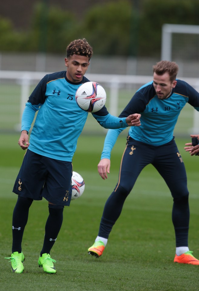 Edwards, left, came through the academy at Tottenham