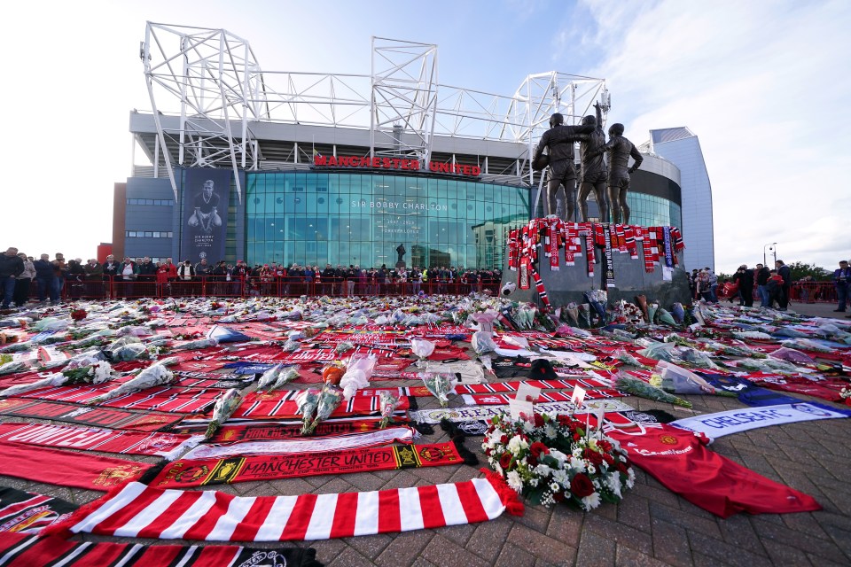 Old Trafford was flooded with a sea of tributes