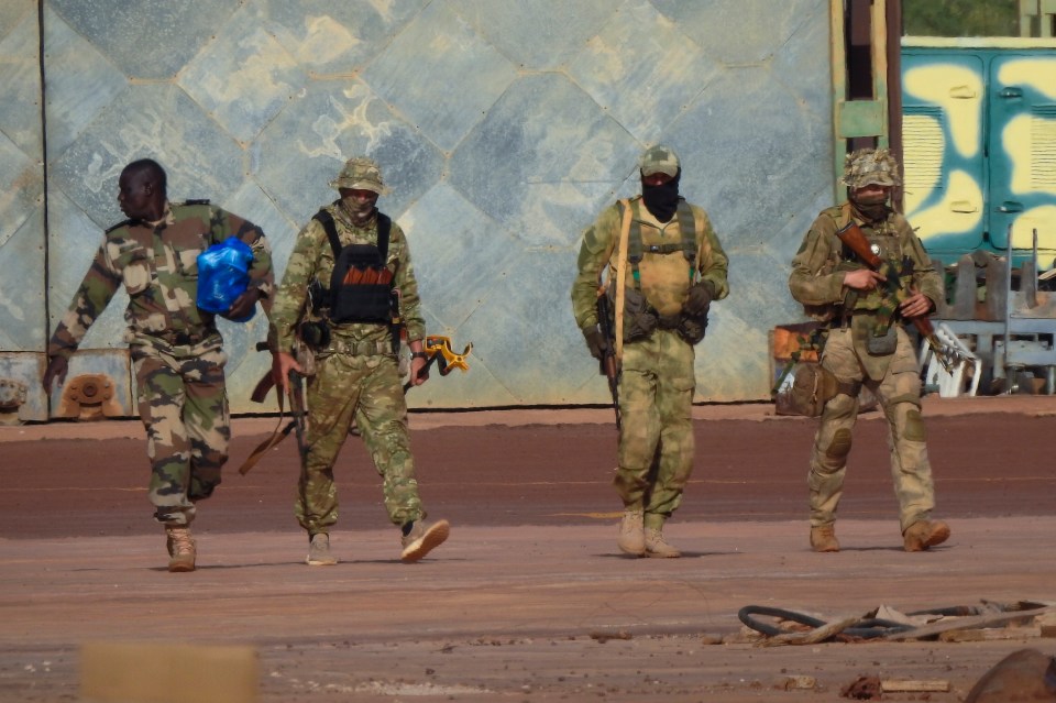 Wagner troops (pictured in Mali) have been paid £8million a month to reign terror