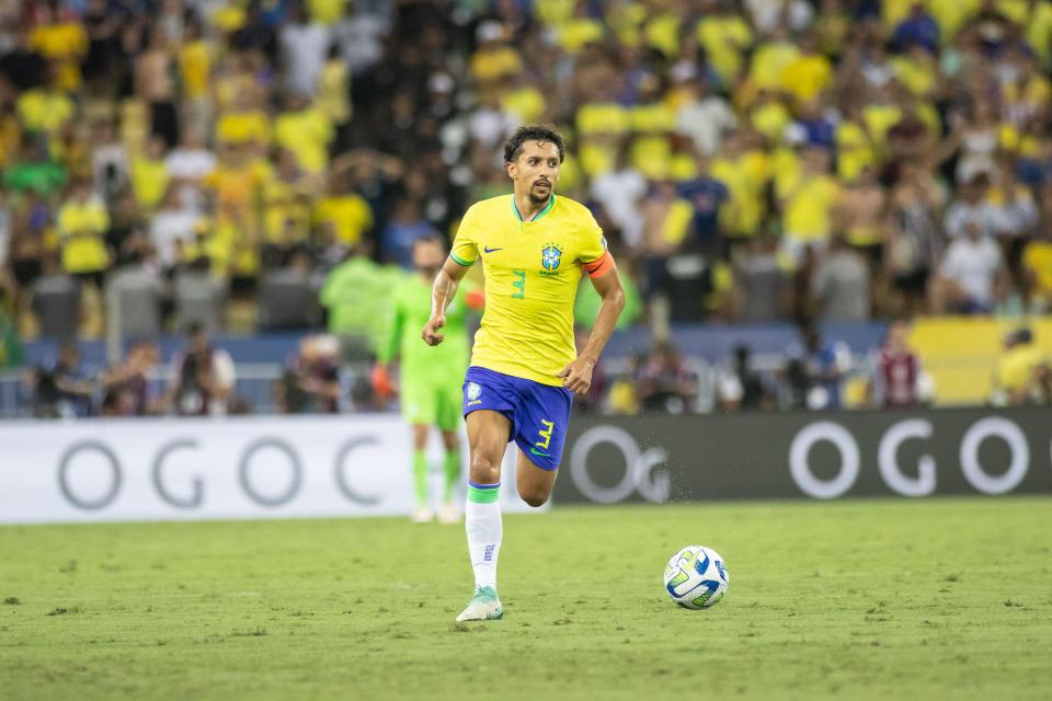 Marquinhos was in action for Brazil against Argentina