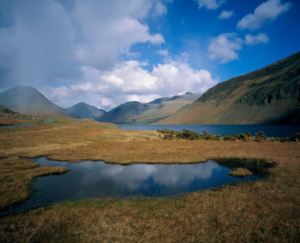 The pool can be found near England's tallest mountain Scafell Pike