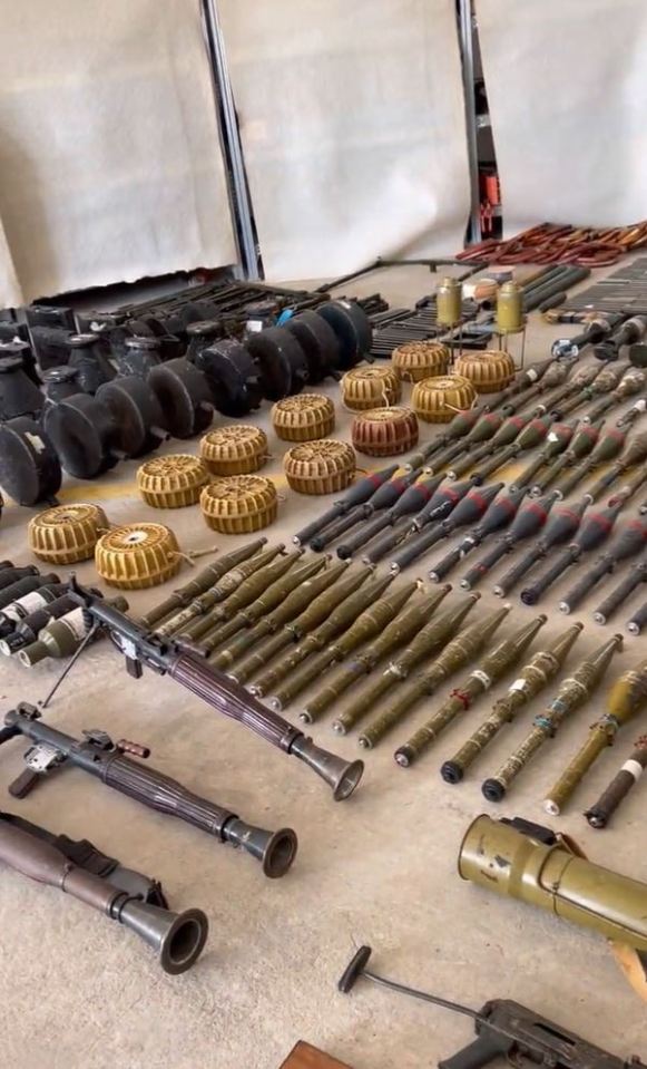 It comes as Israel reveals Hamas weapons seized following the October 7 massacre