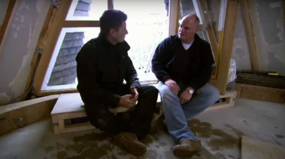 Clive Bolton with George Clarke on the Channel 4 hit show