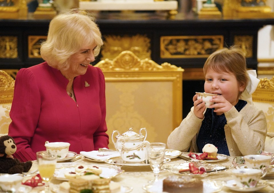 Queen Camilla met Oliva Taylor on Christmas Day