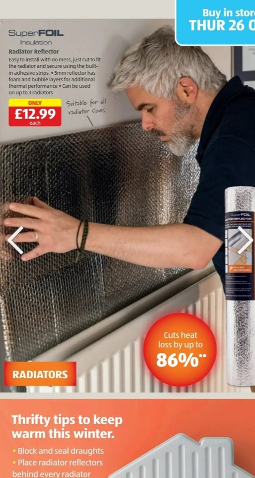 The bargain buy is big enough to fit three radiators, the description claimed