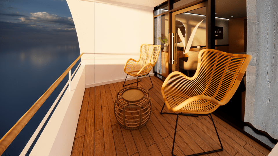 Villas on the ship can be bought from between £89,000 and £205,000