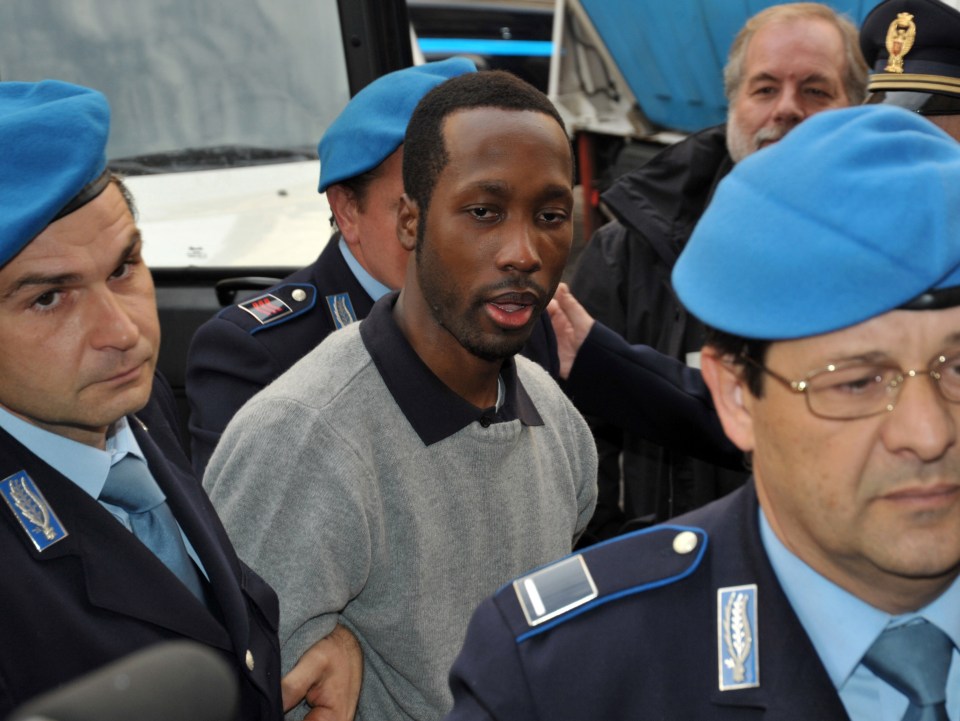 Rudy Hermann Guede was charged for beating his ex-girlfriend following his release from prison