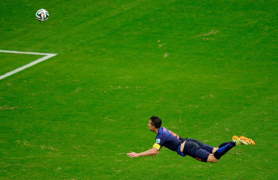 The ‘Flying Dutchman’ produced a memorable moment at the 2014 World Cup