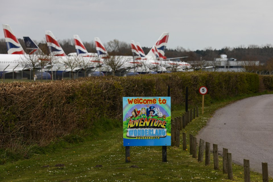 Adventure Wonderland theme park is right next door to Bournemouth Airport