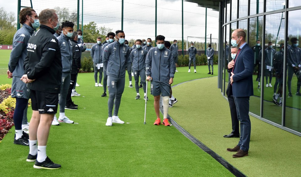 The Prince of Wales paid a visit to the training ground during the pandemic