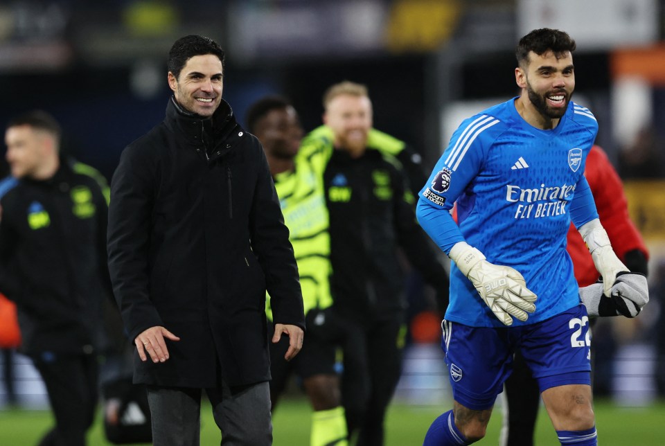 The manager and goalkeeper was all smiles at full-time