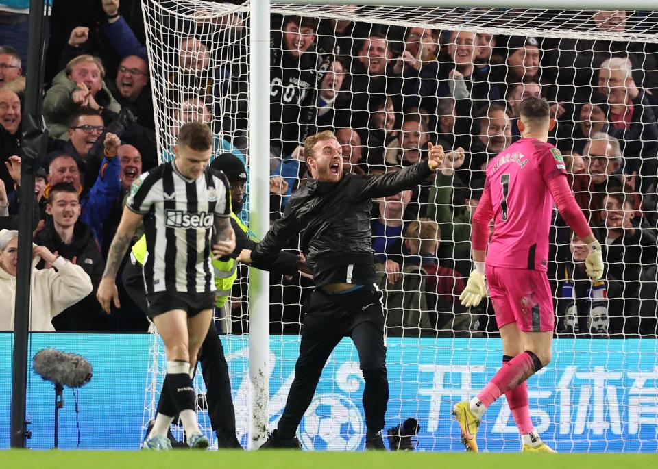 The supporter was swiftly removed from the pitch