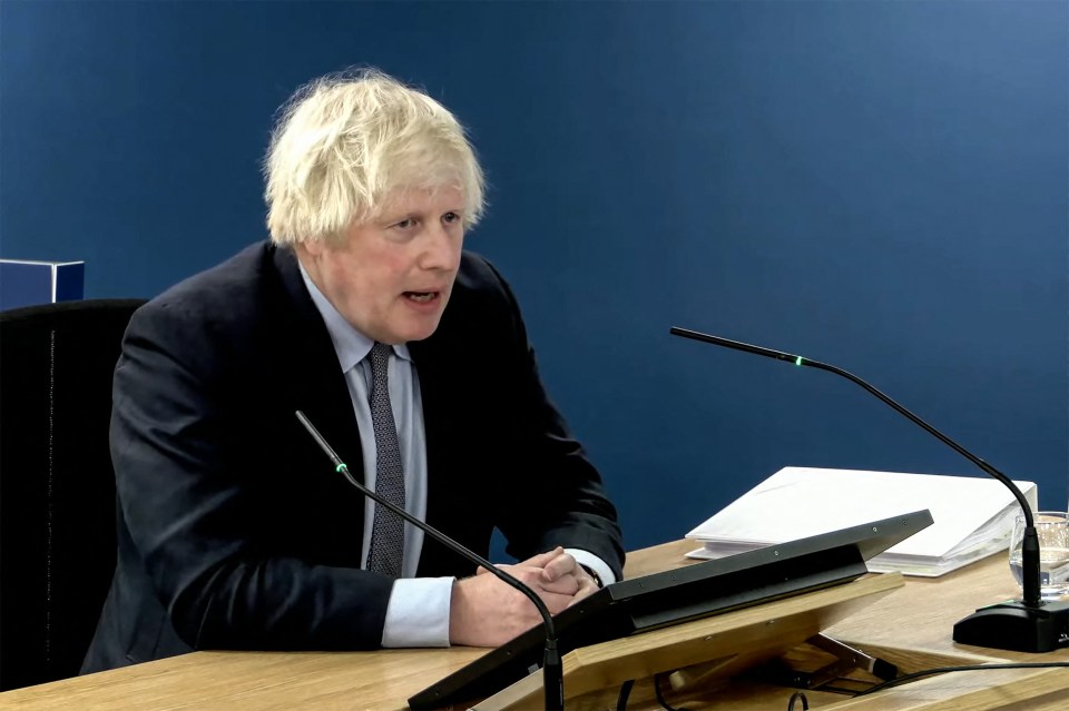 Boris Johnson apologised at the hearing yesterday