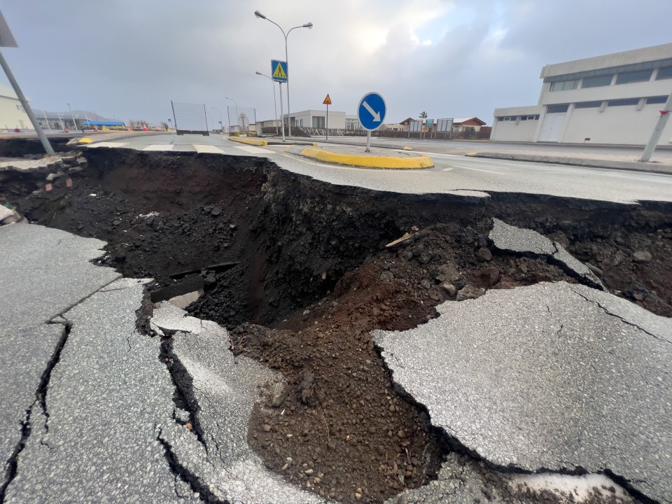 A crack opened in the town of Grindavik recently, sparking concerns that the eruptions was growing closer