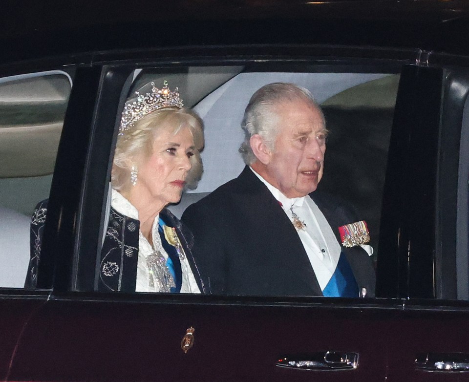 King Charles and Queen Camilla attend a diplomats ball