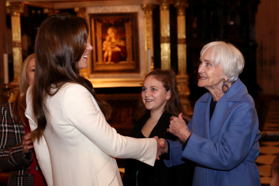 The Princess spoke with Dame Sheila Hancock ahead of the service