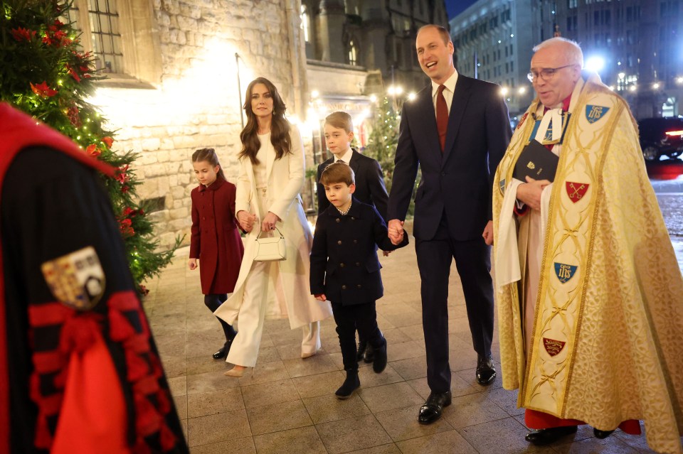 Princess Charlotte, Prince George and Prince Louis joined their parents for the service