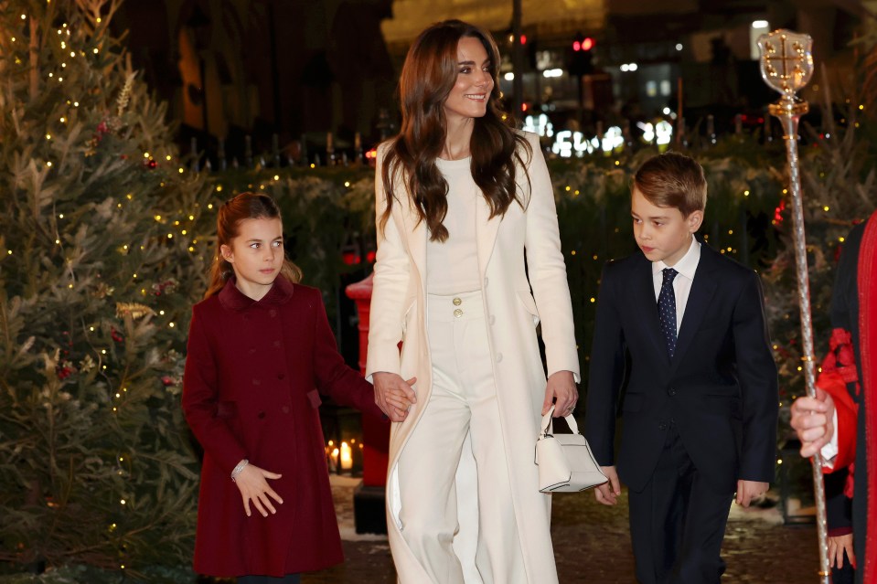 Princess Charlotte and Prince George joined their mum for the festive event